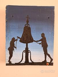 I Due Mori di Venezia acrilico su legno vecchio