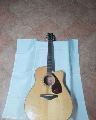 Yamaha FGX720SCA - Elettroacustica Top Massello + 