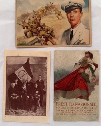 Lotto 3 Cartoline Militari Originali WWI WWII