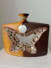 Vaso in Ceramica Motivo Farfalla (nuovo)