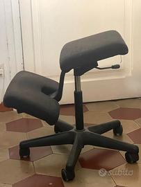 Sedia Varier Wing originale nera e argento