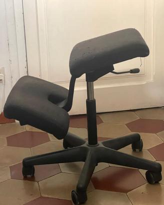 Sedia Varier Wing originale nera e argento