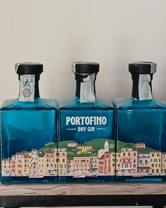 SERIE DI 3 BOTTIGLIE VUOTE DI PORTOFINO DRY GIN 