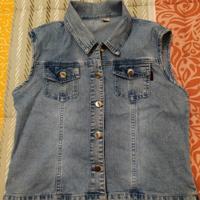 Giubbino da donna smanicato nuovo in jeans