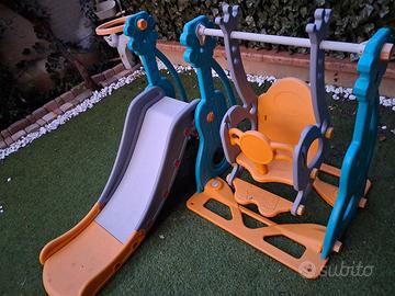 scivolo con altalena per bambini HOMCOM