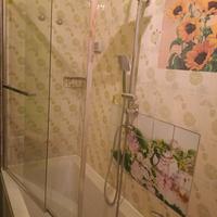 vasca da bagno, vetro protettore e doccia 