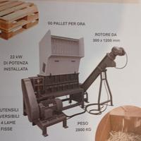 Macinatore trituratore industriale x bancali legno