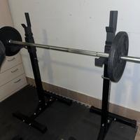 Panca multifunzionale + porta bilanciere e rack