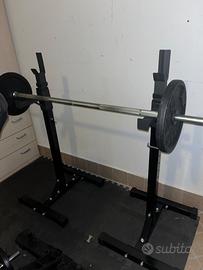 Panca multifunzionale + porta bilanciere e rack