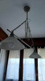 lampadario a doppia luce