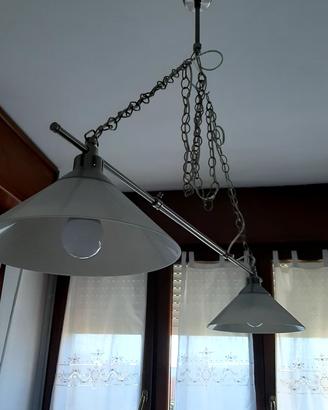 lampadario a doppia luce
