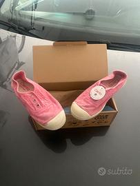 Scarpe da bimba in tela cienta