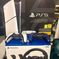 Ps5 slim digital edition+volante+2 joistick