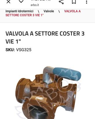 valvola 3 vie caleffi completa di accessori