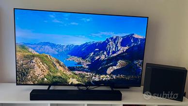 TV TCL 55" QLED 4K + soundbar Hisense + supporto