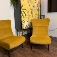 Poltrone vintage senape