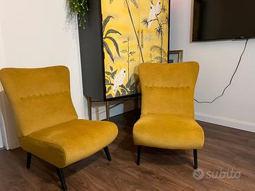 Poltrone vintage senape