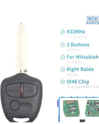 CHIAVE COMPLETA MITSUBISHI LANCER OUTLANDER SHOGUN