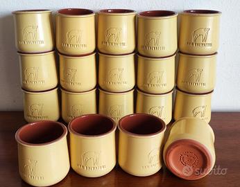 10 vasetti monoporzione terracotta smaltata