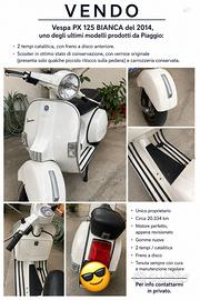 Vespa PX 125 BIANCA del 2014