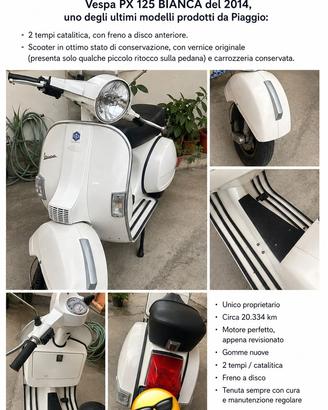 Vespa PX 125 BIANCA del 2014