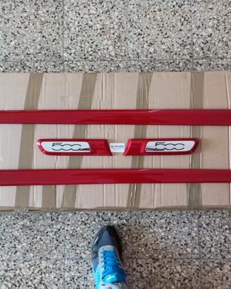 Set modanature laterali Rosse ORIGINALI Fiat 500
