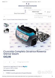 caldaia Rowenta ricambi Silence Steam come da foto