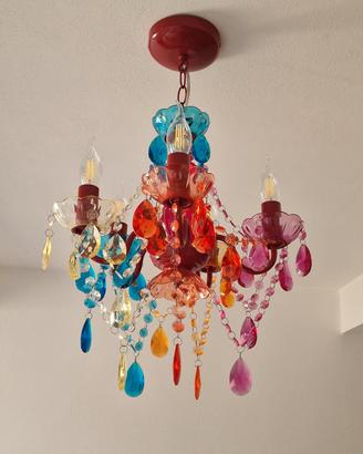 Lampadario multicolore di design – 5 punti luce 