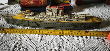 Nave in latta litografata anni '50