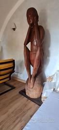 statua legno tek antica