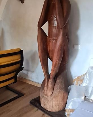 statua legno tek antica