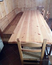 Tavolo da pranzo in legno di noce chiaro