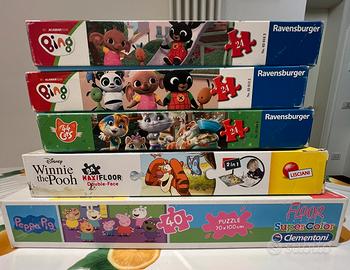 5 puzzle 3 anni 24/40 pezzi