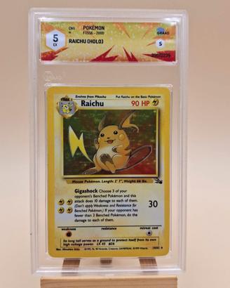 Pokémon Raichu Holo 14/62 Fossil 2000 ENG GRAAD 5
