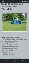 Tenda da campeggio 5 posti con veranda 