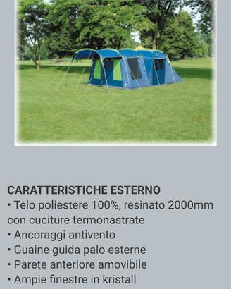 Tenda da campeggio 5 posti con veranda 