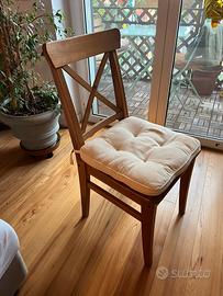 SEDIE TAVOLO DA PRANZO in LEGNO