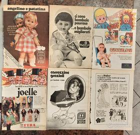 Lotto pubblicità vintage tema bambole