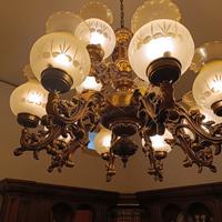 lampadario ottone