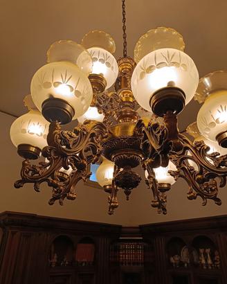 lampadario ottone