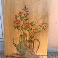 Quadro dipinto a olio su legno