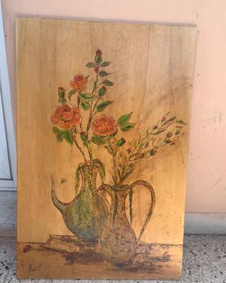 Quadro dipinto a olio su legno