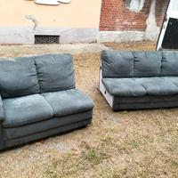 divano letto in velluto verde