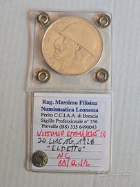  Italia, Regno Vittorio Emanuele III. 20 Lire 1928