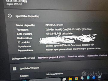 PC nuovo ancora con scatola originale 