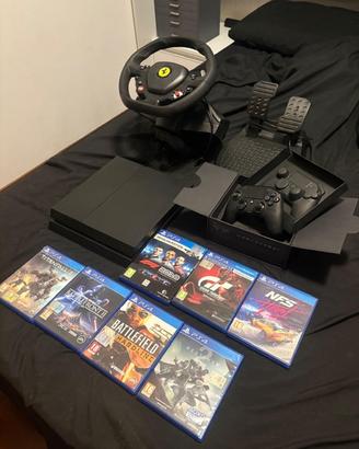 ps4 + T80 ferrari e ped + nacon pro 2 + giochi