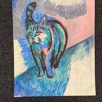 Disegno gatgo espressionista