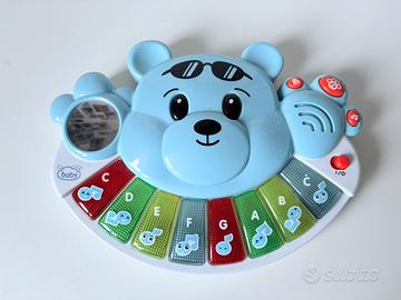 Pianola musicale orsetto baby con tasti luminosi