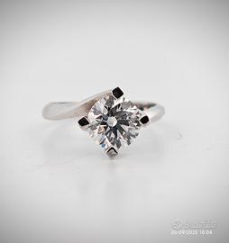 anello solitario 2.02CT E Color VS2 (IGI)