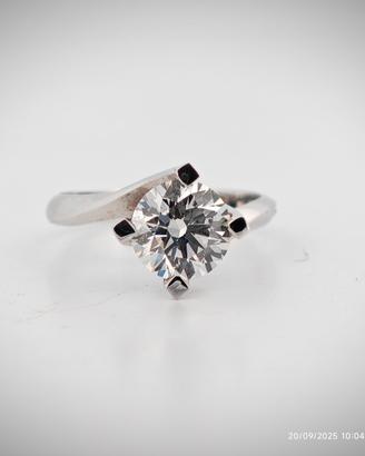 anello solitario 2.02CT E Color VS2 (IGI)